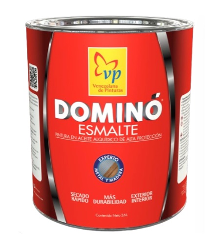 Pintura esmalte brillante domino clase B 1 galon