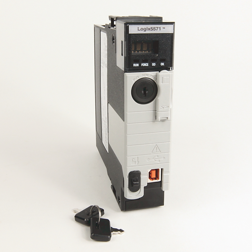 Controlador, ControlLogix, memoria de usuario de 2 MB, memoria de E/S de 0,98 MKB, puerto USB, 500 conexiones de controlador, pantalla alfanumérica de 4 caracteres, 5 mA a 1,2 V CC, 800 mA a 5,1 V CC