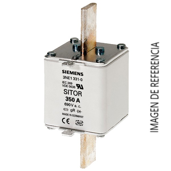 Cartucho de fusibles SITOR con contactos de cuchilla NH2 Entrada: 450 A gR Un AC: 690 V Un DC: 250 V indicador de fusión superior SIEMENS