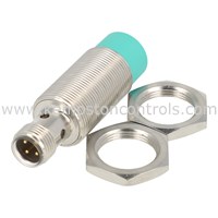 Sensor de proximidad inductivo CORTO 12X35 mm, Sn: 4 mm, alimentacion 15-34 VDC, rasante, NO/PNP, cable 2 mts. 3 Hilos, bronce niquelado