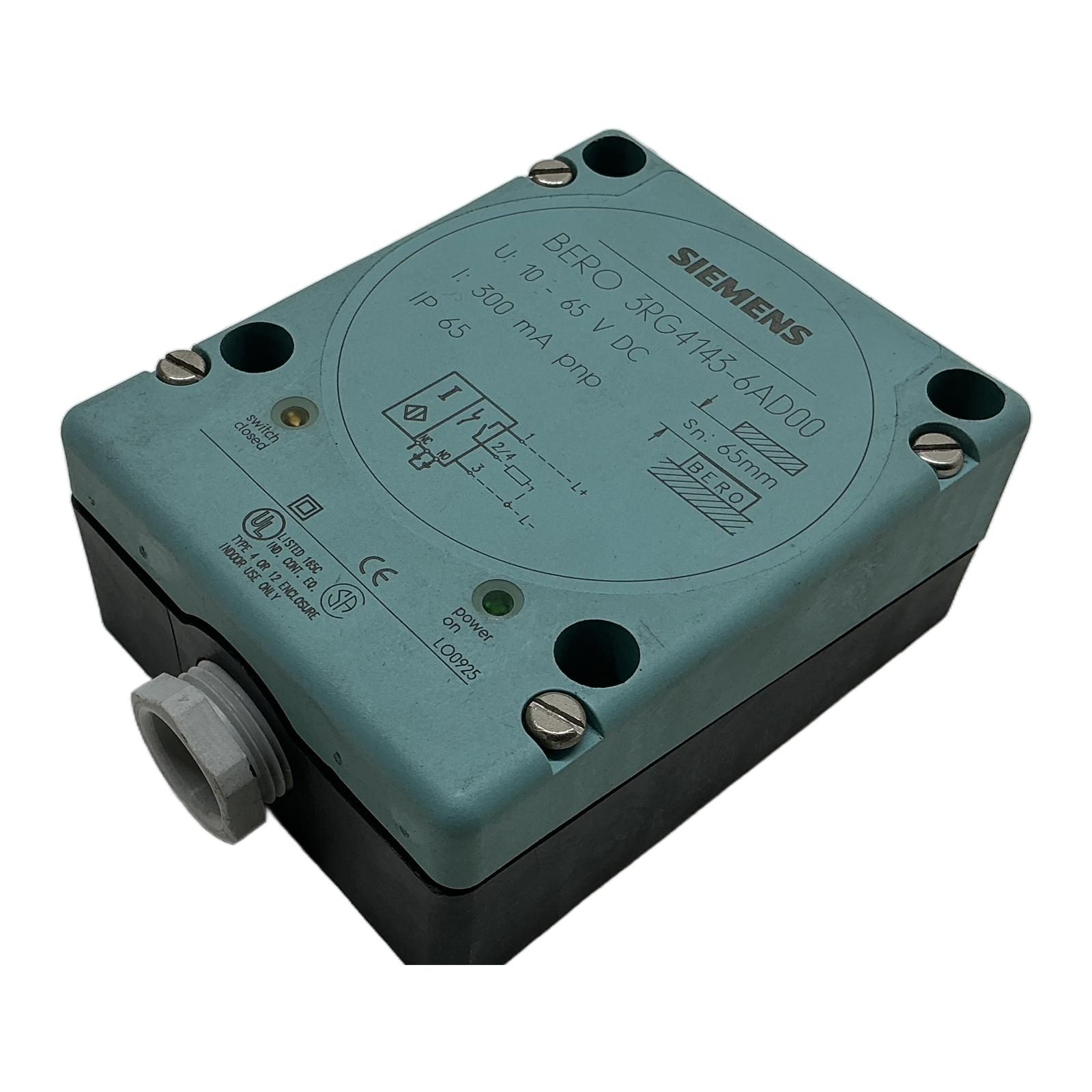 Sensor proximidad inductivo 80X80X40 mm, Sn: 65 mm, alimentacion 10-65 VDC, no rasante, NO/NC, PG13.5 3 Hilos, plastico