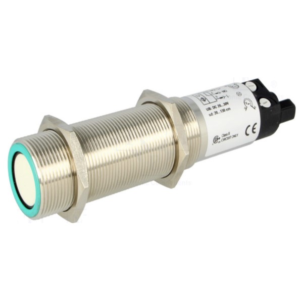 Sensor proximidad ultrasonico serie compacta I SONAR, alimentacion 24VDC, PNP – NO, conexion M12 , Sn. 200 .. 1300 mm, IP65, bronce niquelado