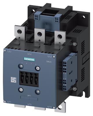 contactor de potencia, AC-3e/AC-3 300 A, 160 kW/400 V AC (50-60 Hz)/DC Uc: 110-127 V tripolar, contactos auxiliares 2 NA + 2 NC accionamiento: convencional circuito ppal.: barra circuito de control y auxiliar: borne de resorte