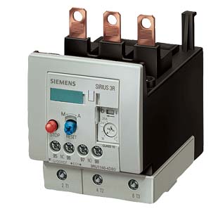 Relé de sobrecarga 70…90 A para protección de motores Tamaño S3, Clase 10 para montar en contactor circuito principal: bornes de tornillo circuito auxiliar: bornes de tornillo REARME manual/automático FABRICADO POR SIEMENS EN CHINA