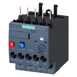 Relé de sobrecarga 80…100 A para protección de motores Tamaño S3, Clase 10 para montar en contactor circuito principal: bornes de tornillo circuito auxiliar: bornes de tornillo REARME manual/automático FABRICADO POR SIEMENS EN CHINA