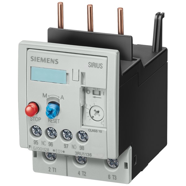 Relé de sobrecarga 47…57 A térmico para protección de motores tamaño S2, clase 10 para montar en contactor Circuito principal: atornillable circuito auxiliar: atornillable Rearme manual/automático FABRICADO POR SIEMENS EN CHINA