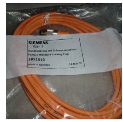 Conector hembra estandard 4 hilos M12, cable de 5 mts, recto NARANJA (PUR)