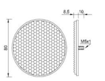 Reflector  D84 para sensor 3RG70 y 3RG72 forma circular de 85 mm ( 100% de alcance )