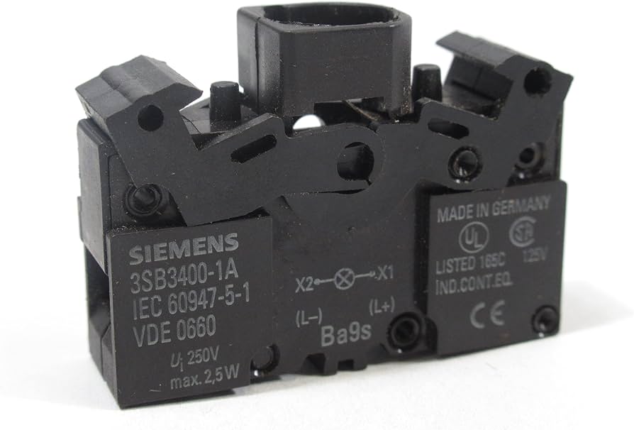PORTALÁMPARAS BA 9S, SIN LÁMPARA, BORNES DE TORNILLO, PARA FIJACIÓN EN PLACA FRONTAL