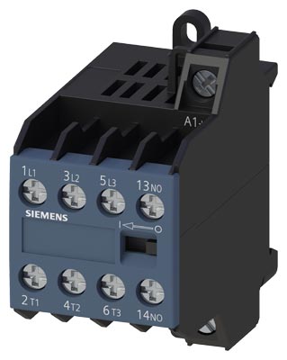 relé de potencia, AC-3, 8,4 A, 4 kW/400 V, tripolar, 230 V AC, 45-450 Hz, contactos auxiliares: 1 NA, borne de tornillo