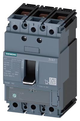 circuit breaker 3VA1 IEC Frame 160 breaking capacity class N Icu=25 kA @ 415 V 3-pole, line protection TM220, ATFM, In=100 A overload protection Ir=70 A...100 A short-circuit protection Ii=10 x In nut keeper kit (ex. 3VT1710- 2DM36-0AA0) Siemens