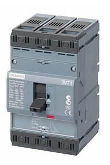 Breaker 3VT1 poder de corte estándar Icu=25kA, 415V AC 3 polos, protección de motor disparador de sobreintensidad TM, LI In=16 A intensidad asignada Ir=12,5...16 A protección de sobrecarga II=160 A,