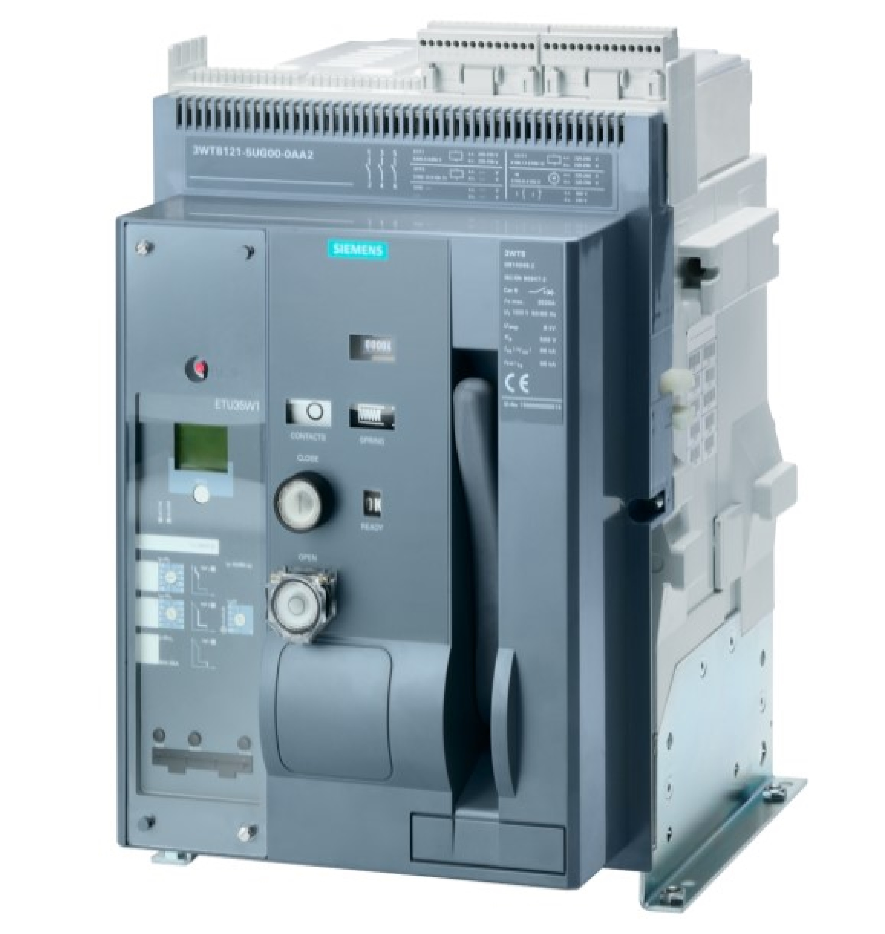 Breaker automático de montaje fijo 3 polos, Tamaño 2 In=3200A hasta 690Vac, 50/60 Hz Icu=66kA a 500V SIEMENS