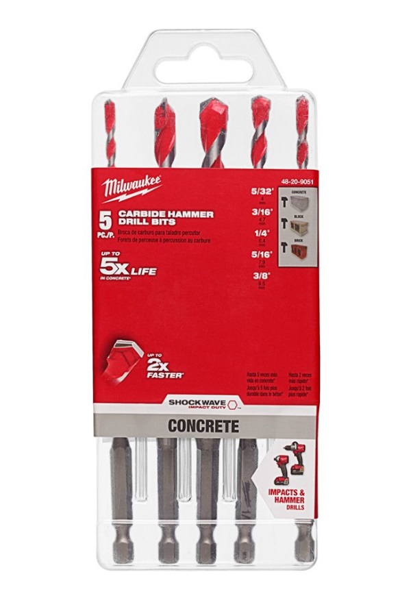 Juego de brocas para concreto 5 Pz 48-20-9051 Milwaukee