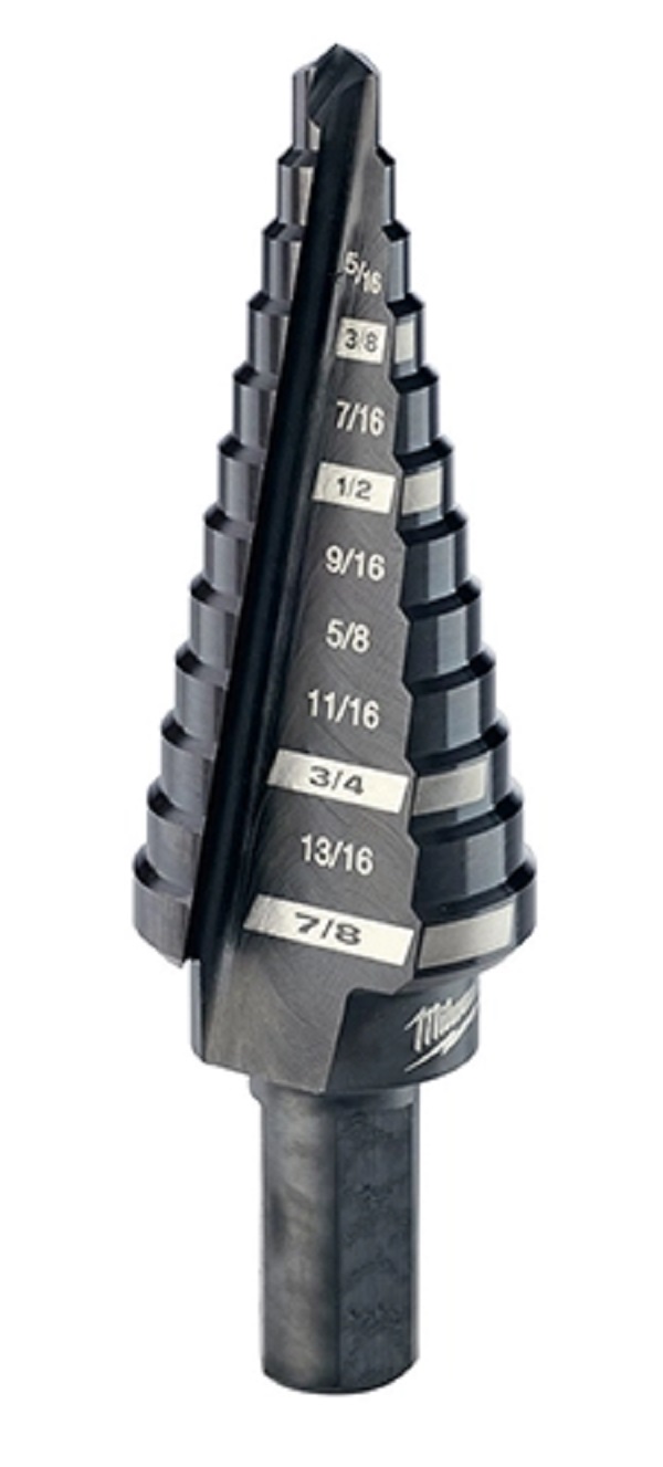 Broca Escalonada n°4, 3/16 - 7/8 x 1/16 . MILWAUKEE