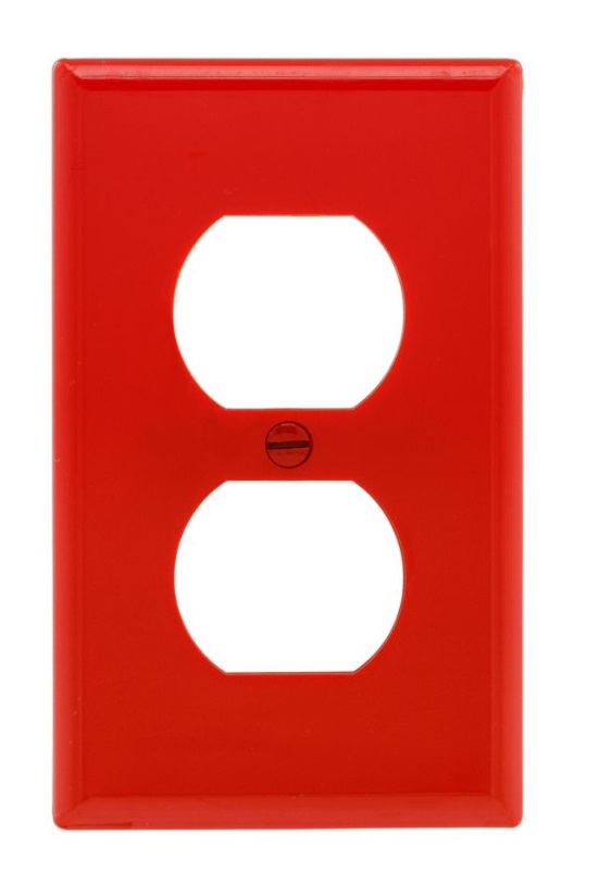 Placa frontal; para toma corriente hospitalario