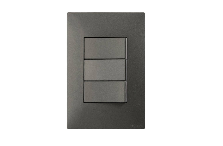 Interruptor Triple 3 Vias, 10A 127/250 Vac Clickme Olivo