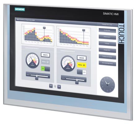 SIMATIC HMI TP1500 Comfort, Comfort Panel, manejo táctil, pantalla TFT panorámica de 15, 16 millones de colores, interfaz PROFINET,
