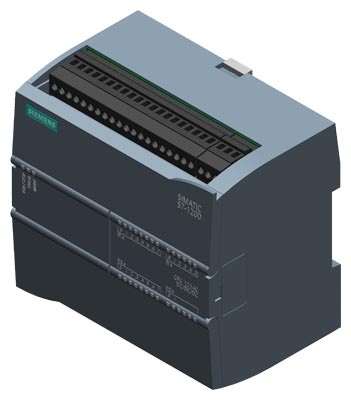 SIMATIC S7-1200, CPU 1214C, CPU compacta DC/DC/DC, E/S INTEGRADAS: 14 DI 24 V DC; 10 DO 24 V DC; 2 AI 0-10V DC, alimentación: DC 20,4-28,8V DC, Memoria de programas/datos 100 KB