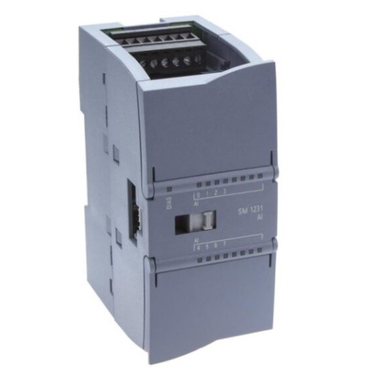 SIMATIC S7-1200, módulo de entradas analógicas, SM 1231, 8 AI, +/-10V, +/-5V, +/-2,5V, o 0-20mA 12 bits + signo o (13 bits ADC)
