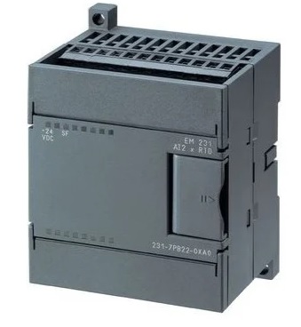 Módulo analógico Siemens SIMATIC S7-200 EM 231 (6ES7231-7PB22-0XA0). 2 entradas RTD (Pt100/Ni100/Cu10/Resistencia 150-600 Ohm). Resolución 15 bits + signo. Para CPUs S7-22X. Repuesto industrial original.