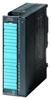 SIMATIC S7-300, entrada analógica SM 331, aislado galvánicamente, 8 AI, resolución 9/12/14 bits, U/I/termopar/resistencia, alarma, diagnóstico, 1x 20 polos desenchufar/enchufar con bus de fondo activo