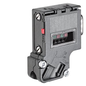 SIMATIC DP, conector de conexión para PROFIBUS hasta 12 Mbits/s con salida de cable oblicua, 15,8x 54x 39,5 mm (An x Al x P), Resistencia de cierre con función de seccionamiento, sin conector hembra para PG
