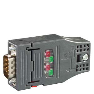 PROFIBUS FC RS 485 Plug 180 Conector PROFIBUS con conector FastConnect y salida de cable axial para PC industrial, SIMATIC OP, OLM, velocidad de transferencia: 12 Mbits/s, Resistencia de cierre con función de seccionamiento, caja de plástico