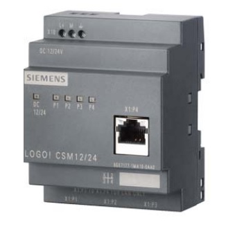 LOGO! CSM 12/24 COMPACT SWITCH MODUL CONEXION A LOGO! (..0BA7) Y HASTA 3 ESTACIONES MAS A IND. ETHERNET A 10/100 MBITS/S UNMANAGED SWITCH, 4 RJ45 PORTS, 1XFRONTPORT PARA DIAGNOSTICO FUENTE ALIMNETACION DC 12/24V LED DIAGNOSTICO, CONFIG. LOGO!