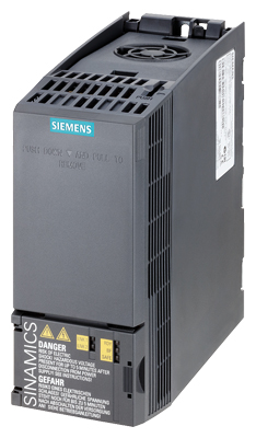 SINAMICS G120C rated power 3AC380-480V +10/-20% 47-63Hz low overload: 1,5kW at 150% 3s, 110% 57s, 100% 240s high overload: 1,1kW at 200% 3s, 150% 57s, 100% 240s integrated filter class A external 24V I/O interface: 6DI, 2DO,1AI,1AO, 1Mot_t Safe Torque Off