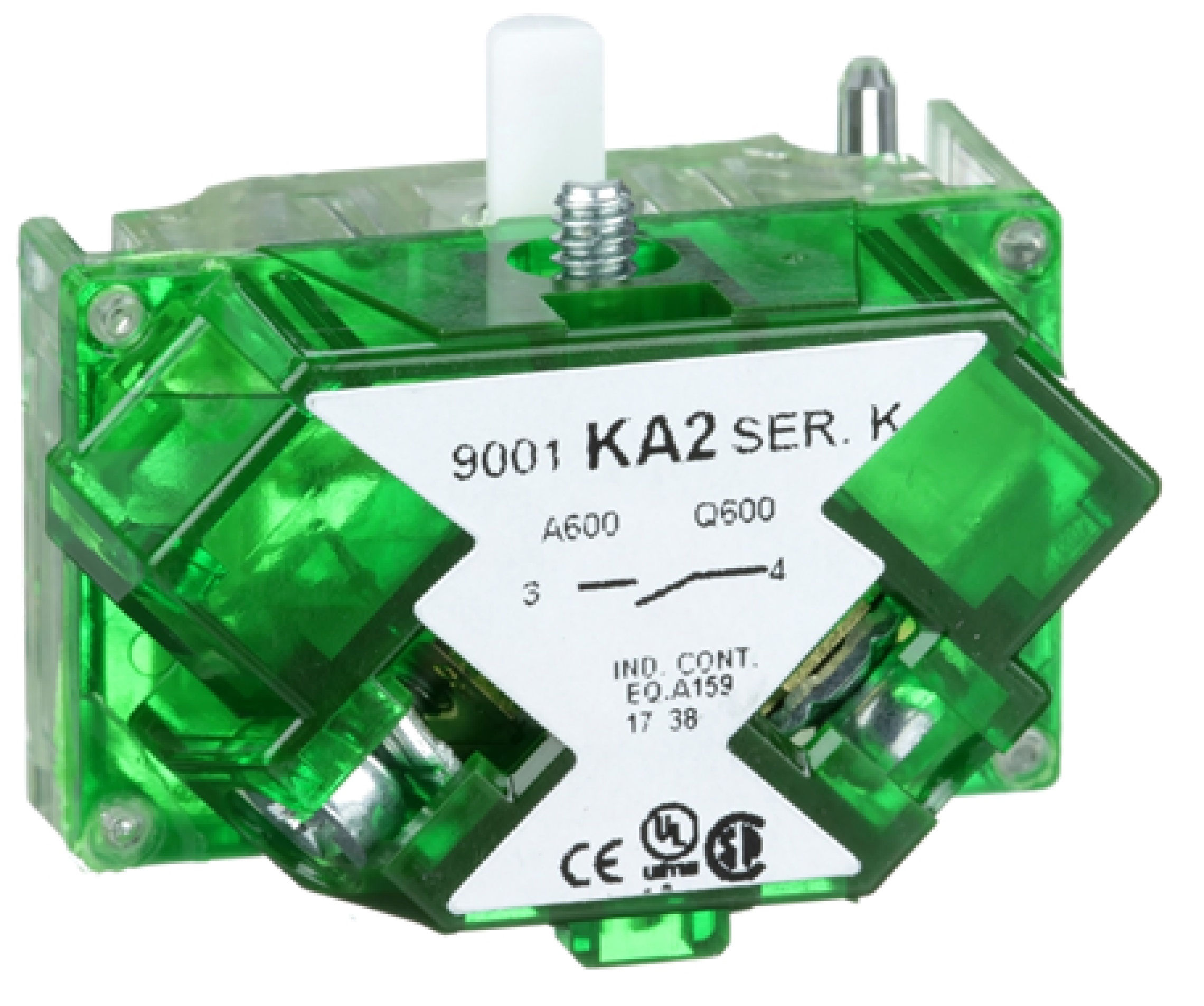 Bloque de contacto para botón de control Ø 30mm. 1 NA. terminales protegidos