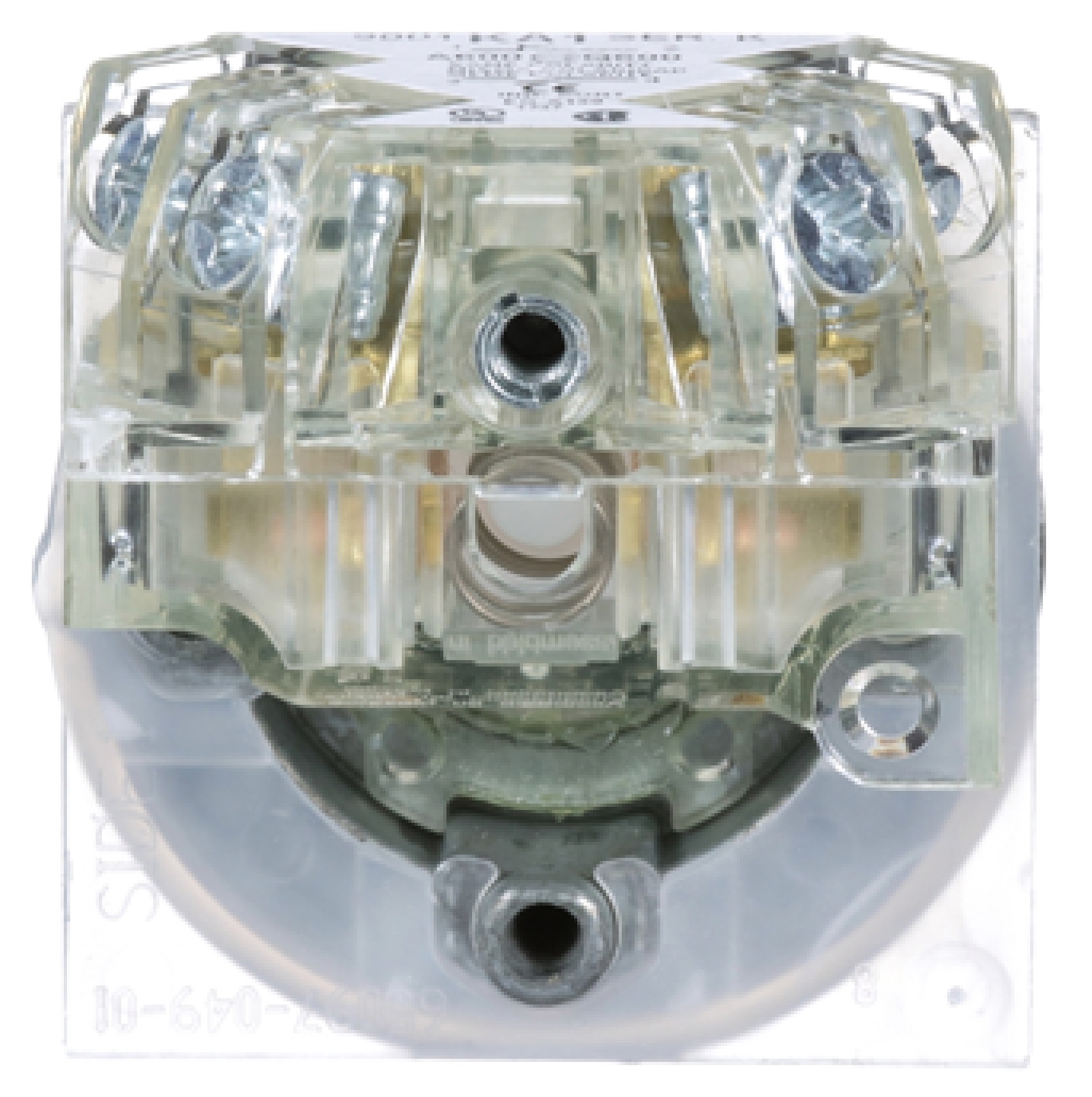 Pulsador verde Ø 30mm. retorNA de resorte empotrado. 1 CA