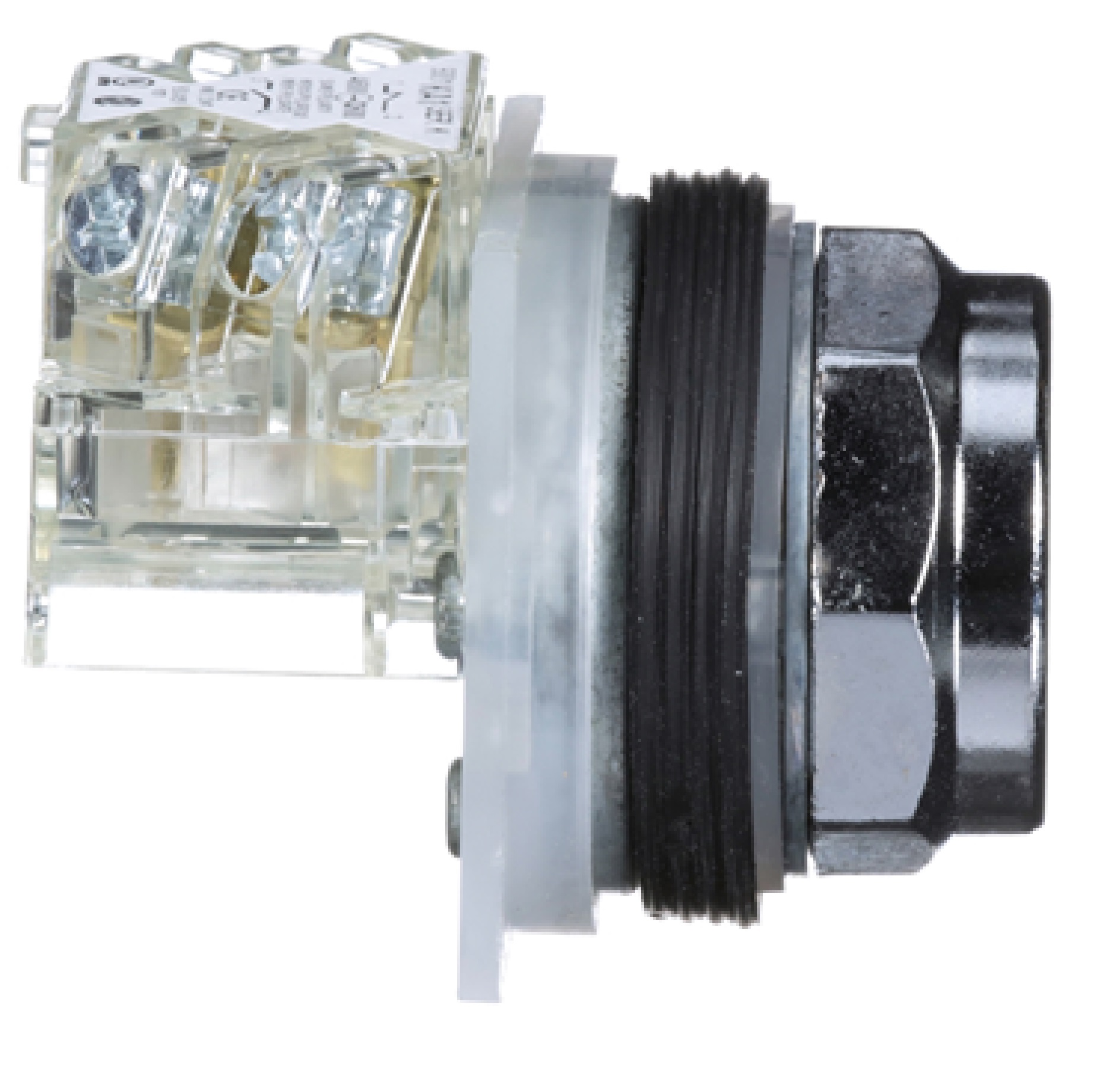 Pulsador verde Ø 30mm. retorNA de resorte empotrado. 1 CA