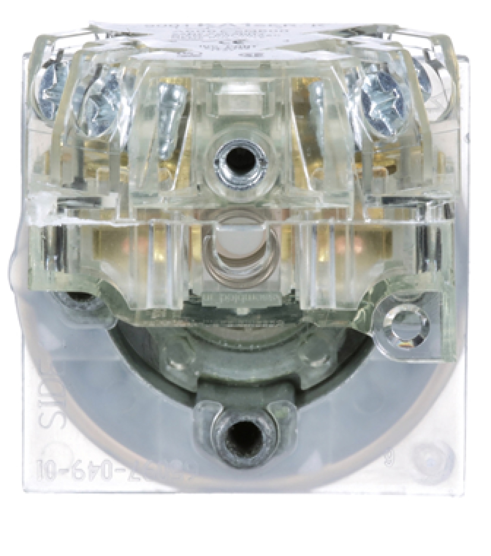 Pulsador rojo Ø 30mm. retorNA de resorte empotrado. 1 CA