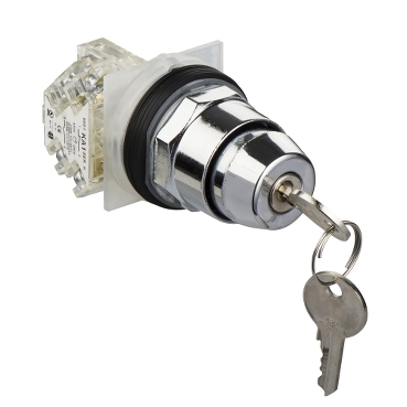 Selector por llave 30 mm metalico - 10A - 600V - NANC