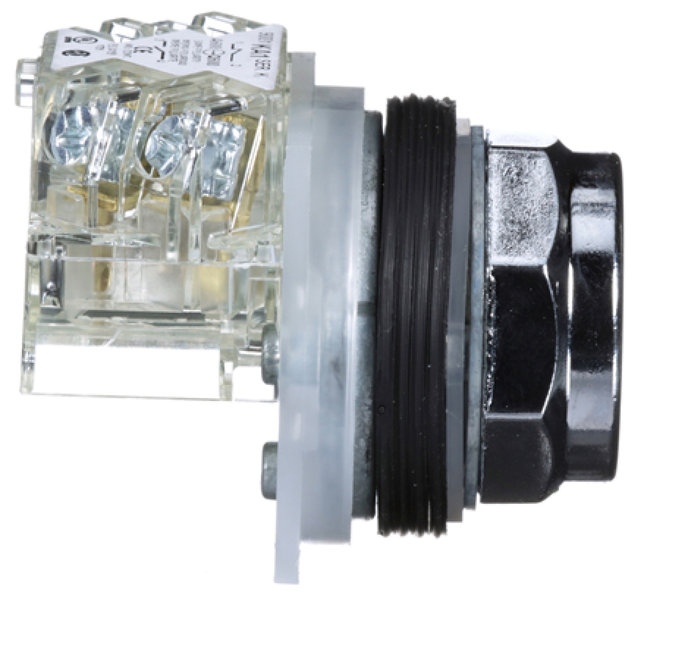 Pulsador negro Ø 30mm, retorNA de resorte nivelado, 1 CA