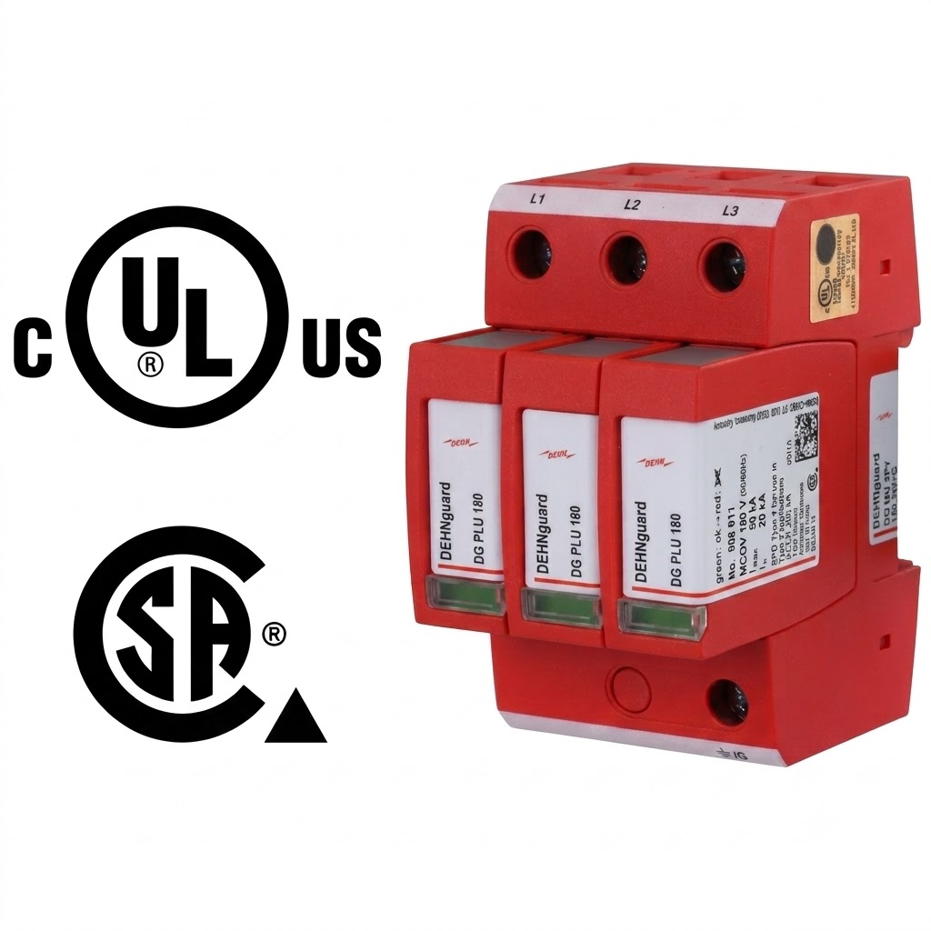 Supresor de picos SPD, DG 50kA 208Y/120Vac 3F 4H IP20