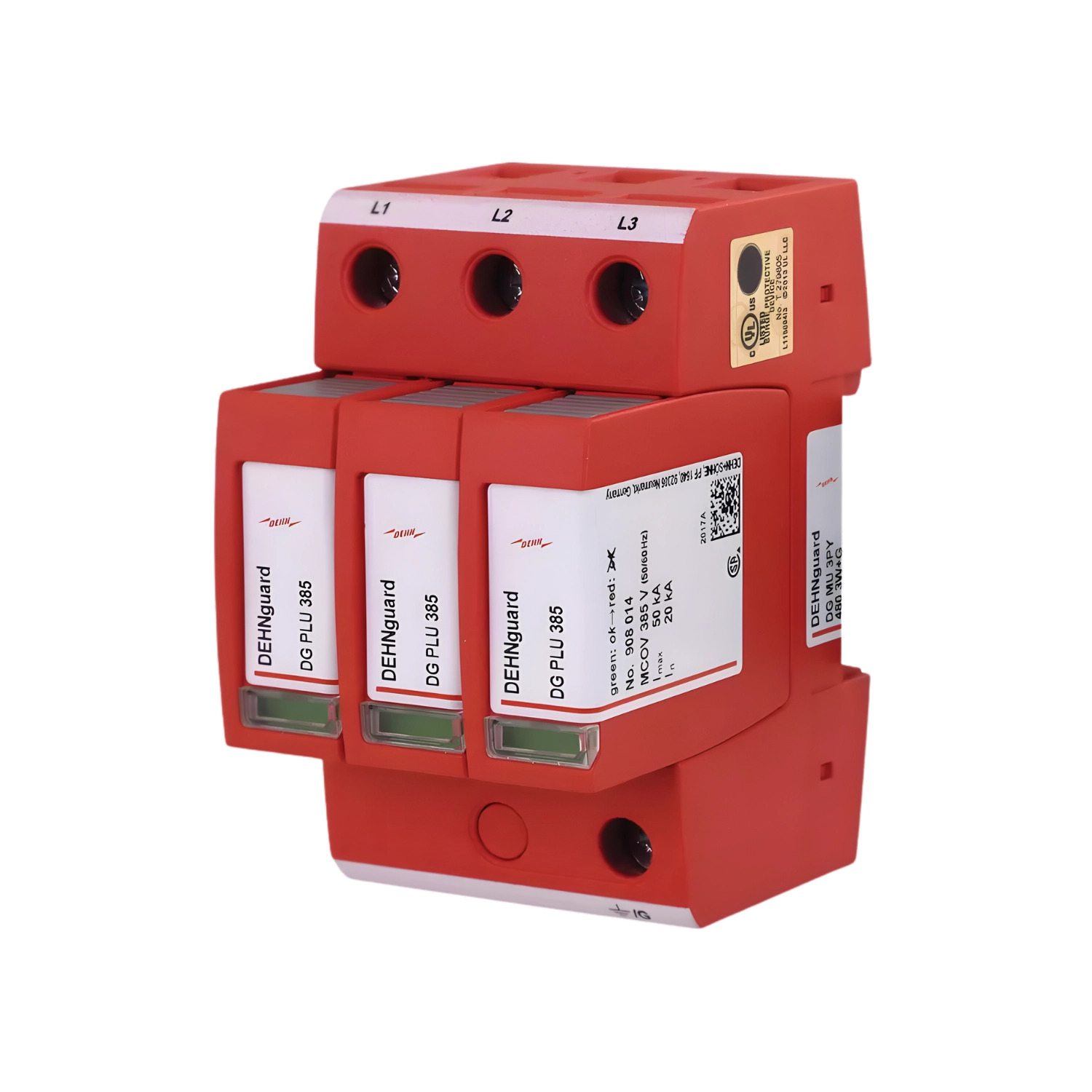 Supresor de picos SPD, DG 50kA 208Y/120Vac 3F 4H IP20