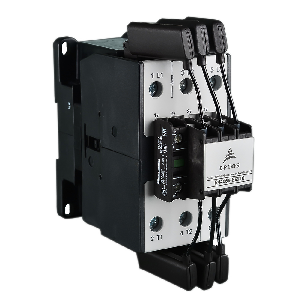 CONTACTOR PARA CONDENSADORES 12,5 - 36 241,23 482,46 KVAR@240VAC; 25 - 72 KVAR@480VAC; 31 - 90 KVAR@600VAC. BOBINA 110VAC