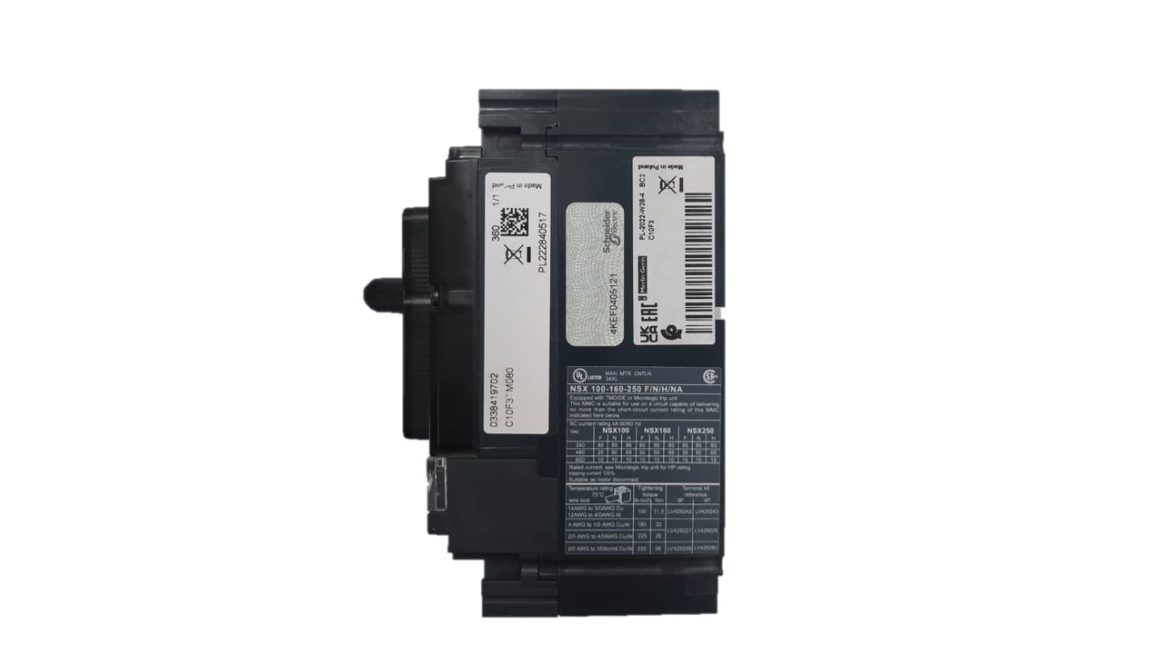 Breaker automatico NSX100F 36kA 3P 3R 80A TMD