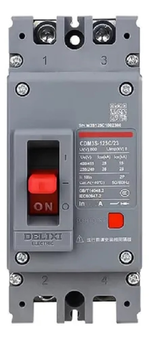 Breaker 2P 80A Caja Moldeada CDM3S DELIXI