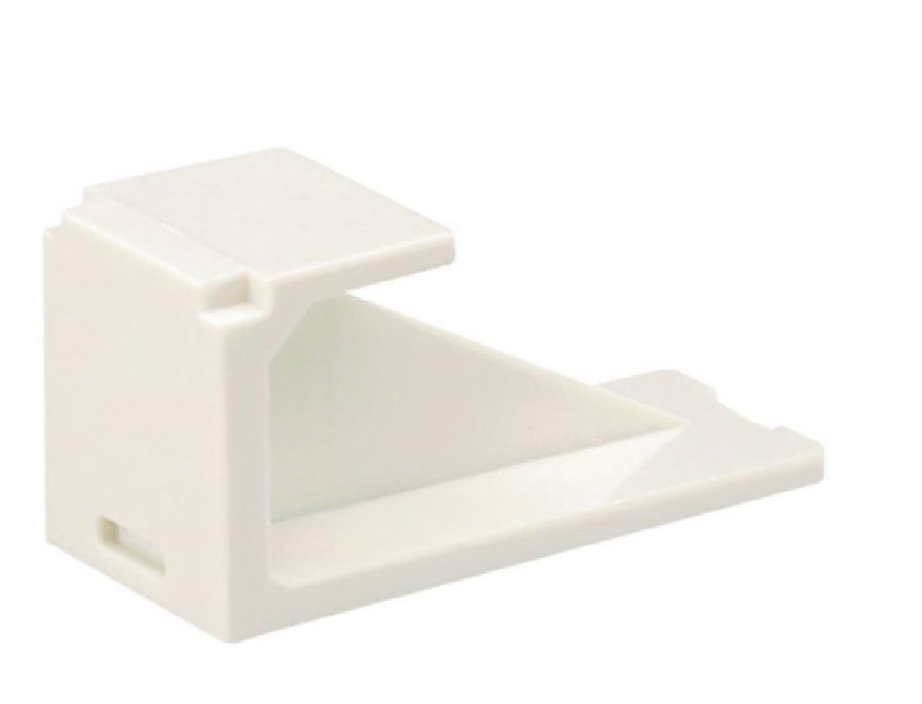 Módulo ciego Mini-Com, 1 puerto, blanquecino