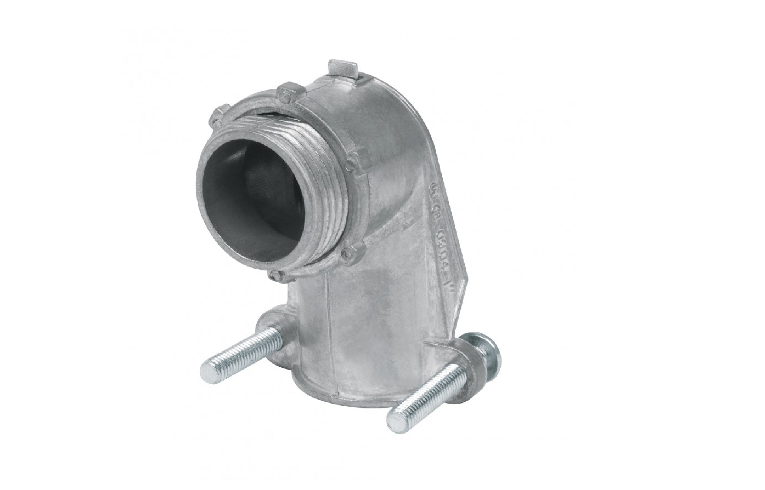 Conector curvo 90° para tubería BX 3/4 pulgada ajustable