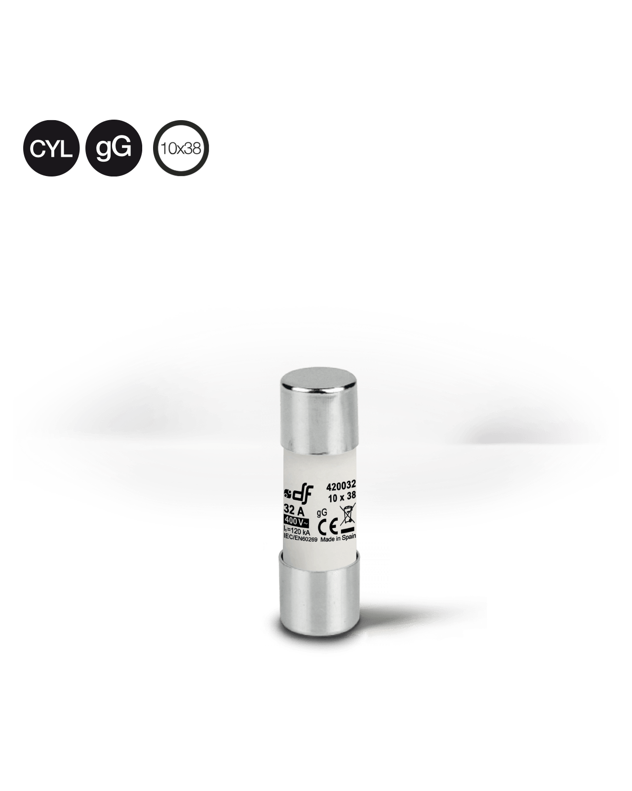 Fusible modelo ZR-0 4A 10X38mm 500V gG