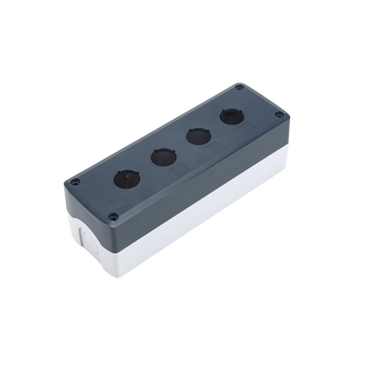 CAJA 4 HUECO PVC 22mm IP65 PARA PULSADORES (GRIS/BLANCO) 71 x 205 x 66mm