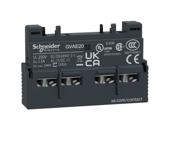 Bloque de contactos auxiliares frontal instantáneos 2NA. para operar hasta 2A/240Vac y 1A/60Vdc