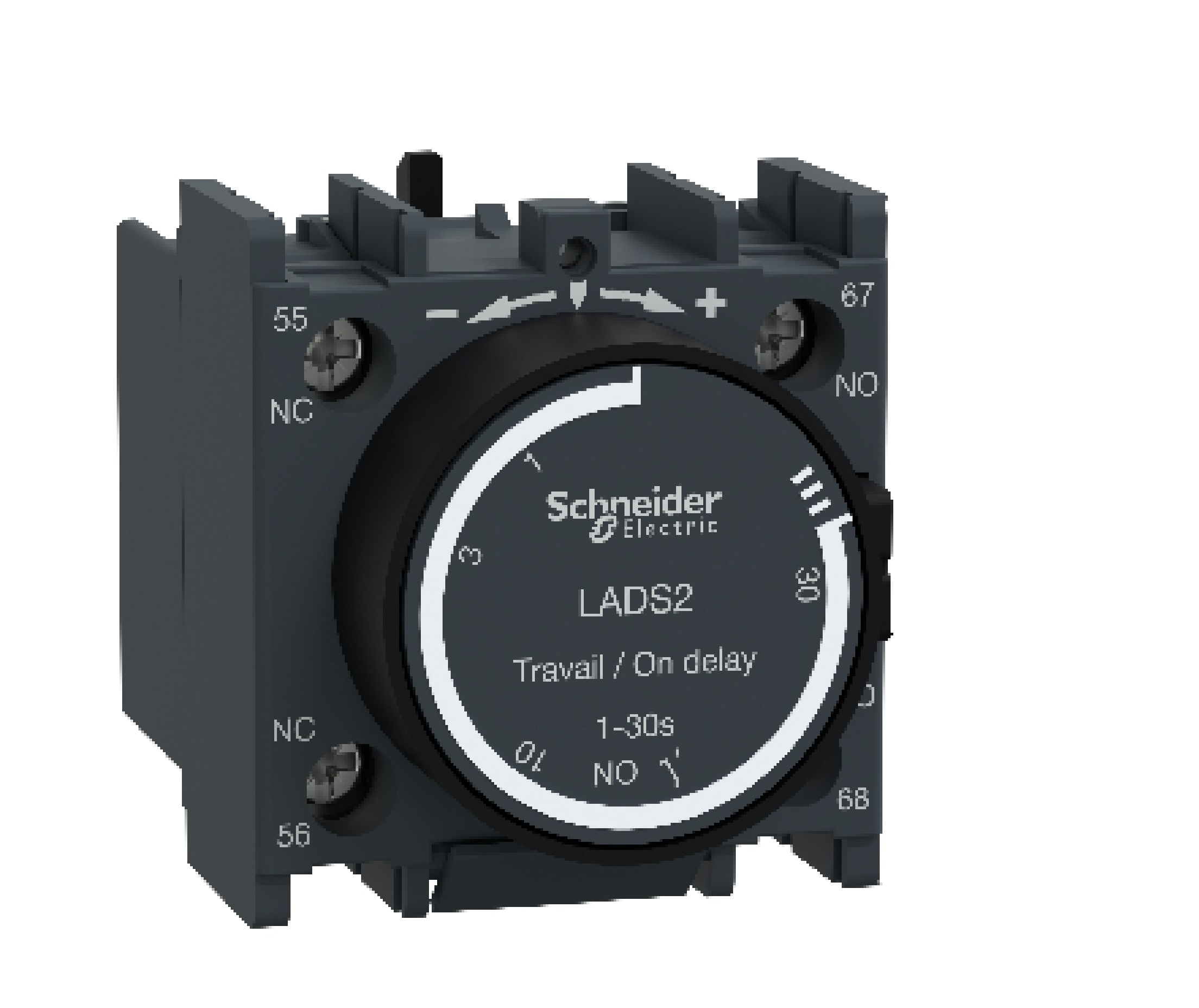 Temporizador al trabajo Tesys D 1NA+1NC. trabajo. regulación de 1-30s