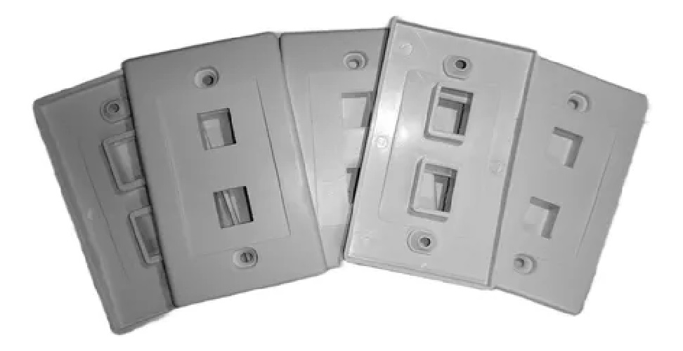 Faceplate 2 puertos ejecutivo Blanco