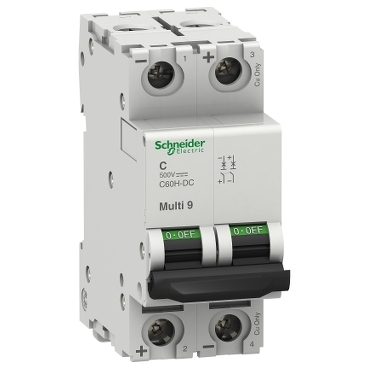 Breaker Multi 9 - C60H-DC - MCB - 2P - 2 A - C Curve - 500 V - 5 kA