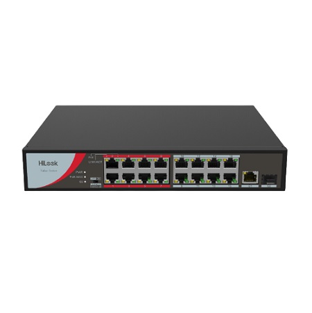 Switch de 16 puertos PoE Fast Ethernet 100 mbps rack